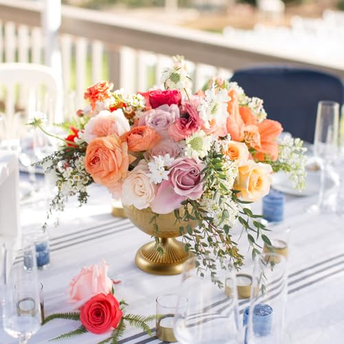 Gold Vases for Wedding Centerpieces, Set of 10 Metal Vase Small Table Centerpiece Flower Stands Wedding Arrangement for We...