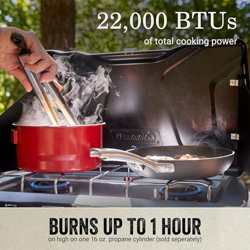 Coleman Triton+ 2-Burner Propane Camping Stove with InstaStart Ignition, Portable Camping Cooktop with 2 Adjustable Burner...