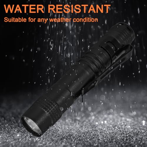 ATZNZIK 2 Pcs Mini LED Flashlight Small Pocket Flashlights with Clip Pen Lights Flashlights Bulk for Inspection, Work, Eme...