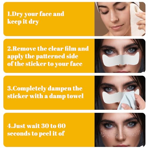 Glitter Freckles Face Tattoo, 10PCS Silver Glitter Freckles, 2 Styles Body Face Glitter for Women Girls, Cute Star Waterpr...