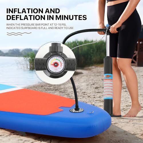 MADOG Stand Up Paddle Board Yoga Board with Pump, Paddle, Storage Bag, Repair Bucket, Fin, Foot Rope for Adults & Youth, M...