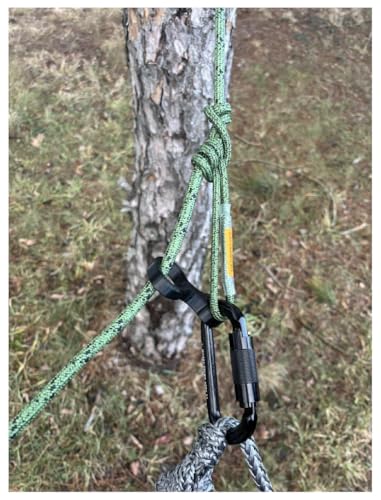 Saddle Hunting Figure Aider Tether and Linesman Ascender – Lightweight PETG Outdoor Gear Holder – One-Handed Climbing and ...