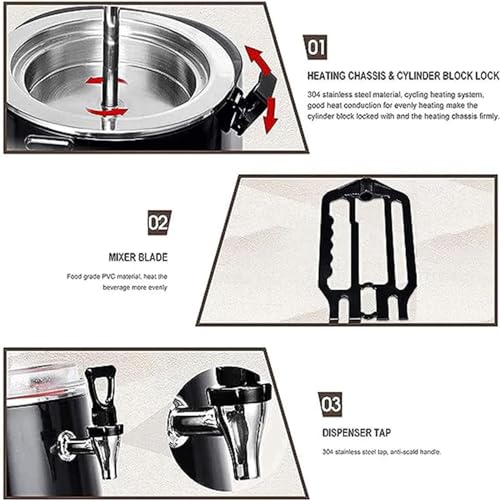 Chocolate Fountain,Commercial 5L Hot Chocolate Dispenser Machine,Electric Chocolate Beverage Making Machine,Adjustment Cho...