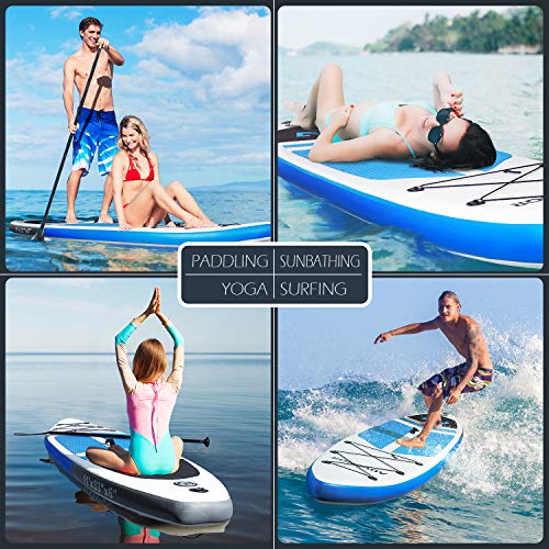 ADVENOR Paddle Board 11'x33 x6 Extra Wide Inflatable Stand Up Paddle Board with Hand Pump,Leash, Adjustable Paddle For Bas...