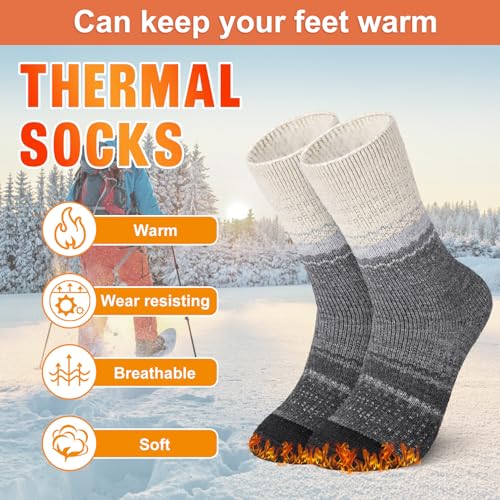 Thermal Socks for Men, Winter Warm Socks Mens for Cold Weather Extreme Temperatures