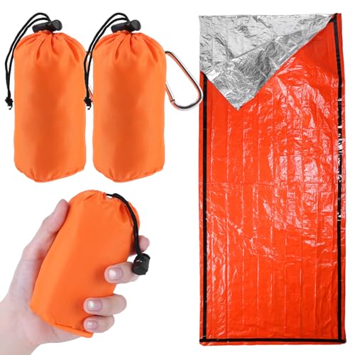 Emergency Sleeping Bag - Portable Emergency Blanket for Survival Gear, Thermal Bivy Sack with D-Type Buckle, Waterproof & ...