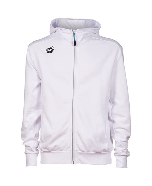ARENA Team Unisex Sporty Hooded Panel Reflective Jacket for Men and Women - Athletic or Casual Wear,WHITE