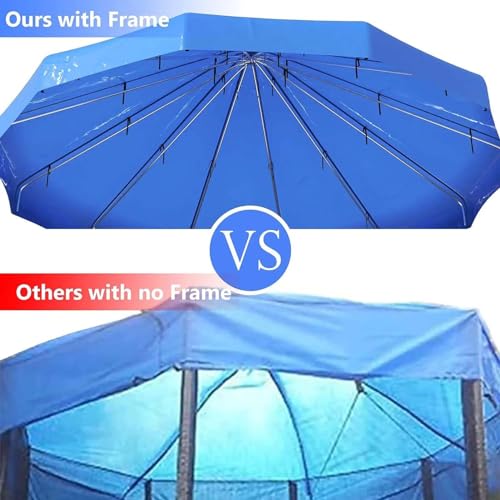 Trampoline Canopy Tent, Trampoline Shade Cover with Frame for 6ft, 8ft, 10ft, 12ft, 14ft, 16ft Trampolines Cover Top Acces...
