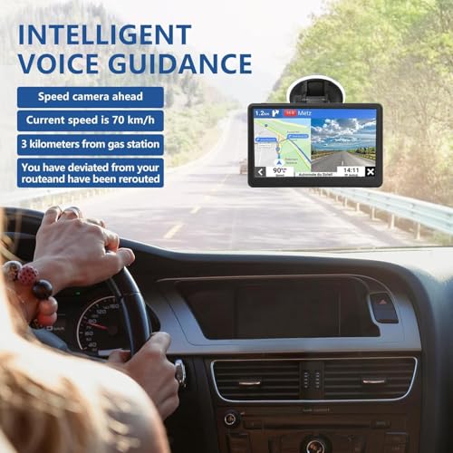 GPS Navigation for Car Truck Drivers 7 inch Navigation Systems for Car with Voice Guidance and Speed Camera Warning 2D&3D ...