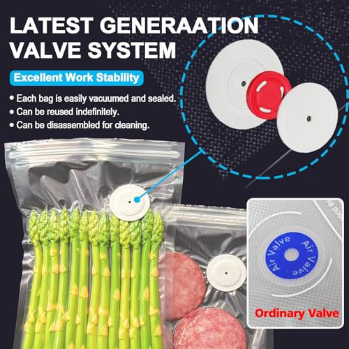 MOMODA Sous Vide Cooking Bags - Set of 30 | BPA-Free Reusable Vacuum Seal Bags with Air Valve for Joule and Anova Cookers...