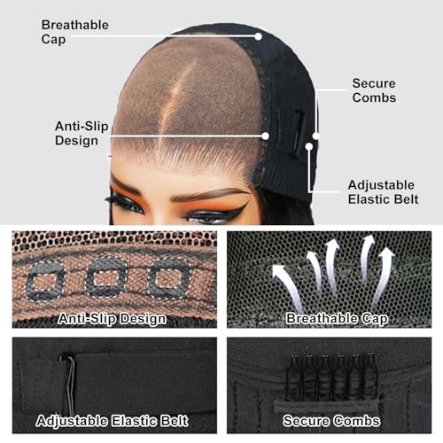 Chocolate Brown Lace Front Wig 30 Inch Chocolate Brown Human Hair Wig 7x5 Brown Glueless Human Hair Pre Plucked Pre Cut 200% Density Body Wave Glueless Dark Brown Wig for Women