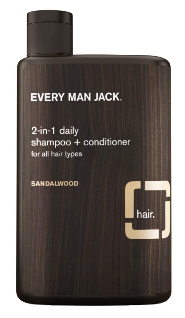 Every Man Jack Shampoo 2-In-1 Sandalwood 13.5 Ounce (Pack of 6)