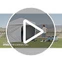 CROWN SHADES 10X10 Comercial Instant Canopy Pop Up Tent with Center Lock, 300D Fabric, 4 Sidewalls, Sto'N Go Bag, Grey