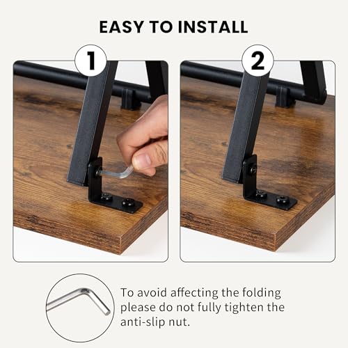 Acovy Foldable TV Trays, Small Folding Table, TV Trays Set of 2, TV Dinner Tray, Side Table for Bed, Couch, Portable Easy ...