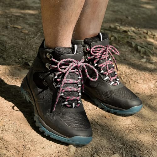 Stepace Wave Round Boot Laces [2 Pairs] Heavy Duty Shoelaces,Work Boots & Hiking Shoes