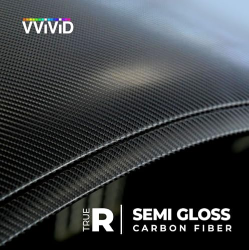 VViViD Black True R Carbon Fiber Vinyl Wrap Roll with Air Release Technology (1 Foot by 5 Foot)