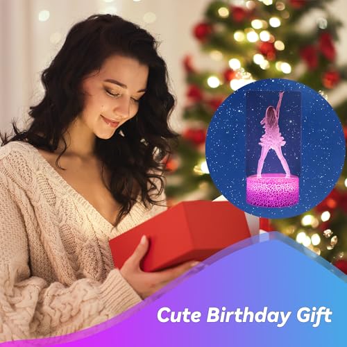 YJYKL Girls Gifts, Singing Girl Birthday Gift, Decoration for Room. Table Lamp for Music Party Supplies.Night Light with 1...