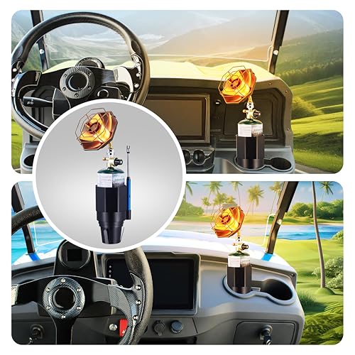 6800BTU Propane Golf Cart Heater, Propane Heater with Igniter, 2 in 1 with Golf Cart Cup Holder&Cylinder Base, for Tent,Fi...