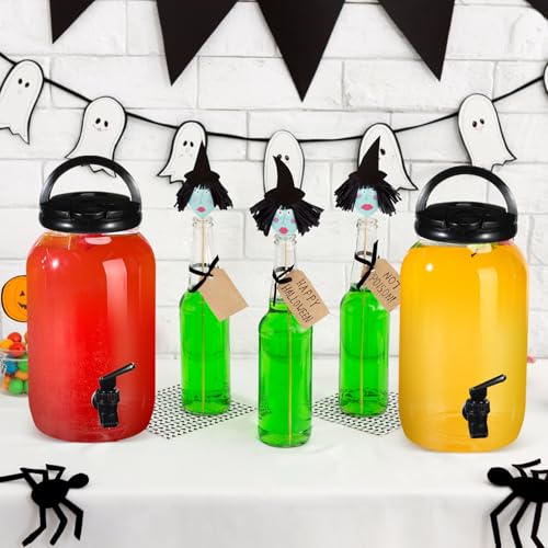 Tanlade 3 Pcs Plastic Drink Dispenser with Stand Beverage Dispenser with Sturdy Metal Base Juice Dispensers for Parties Le...