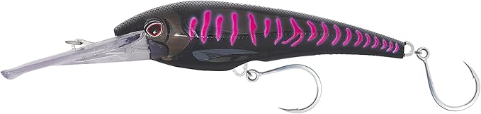 Nomad Design DTX Minnow with Patented Autotune System - Distressed Baitfish Swimming Action, BKK Diablo