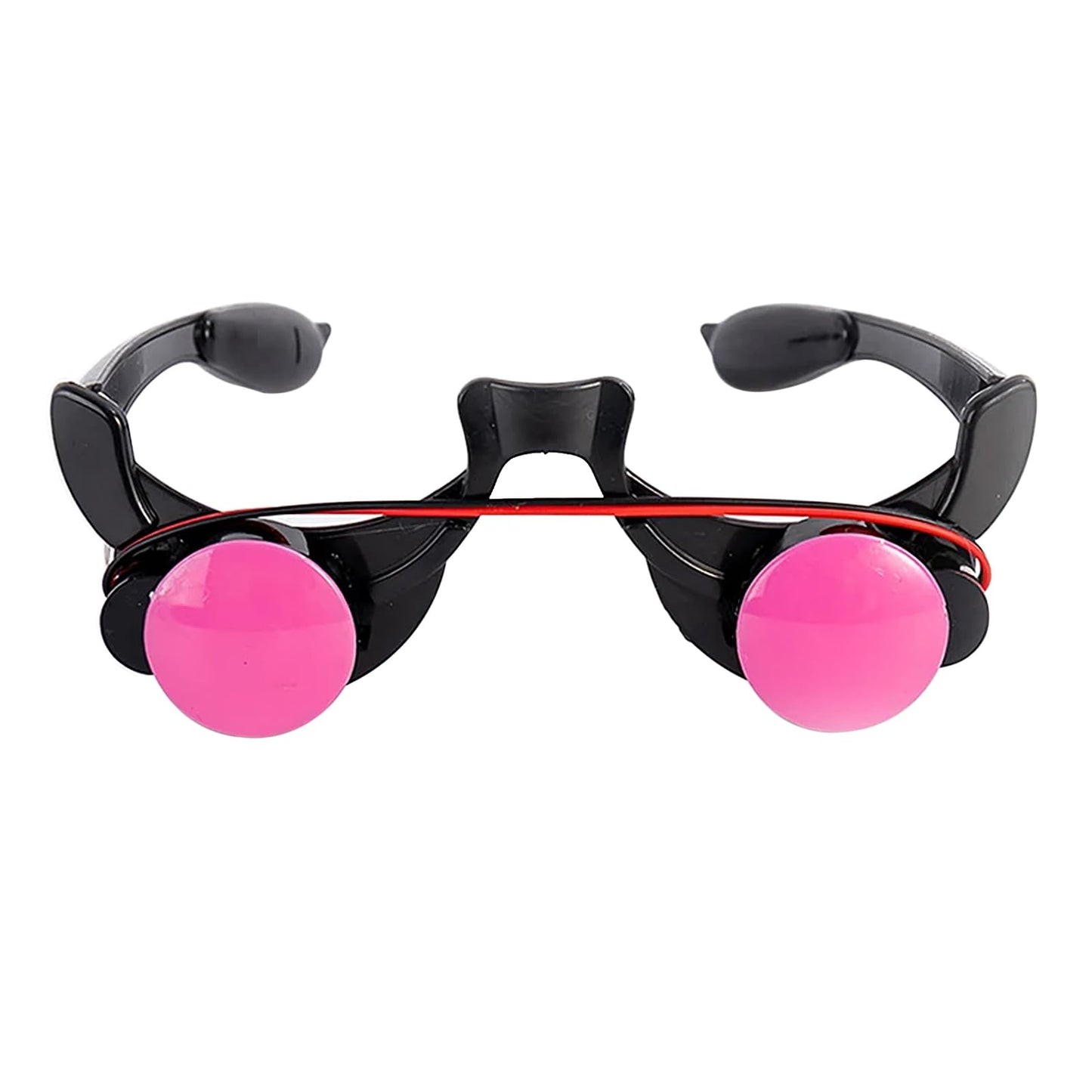 Glowing Red Eyes Glasses Scary Grim Reaper Cosplay Halloween Costume Accessories Flashing Light up Glasses Eyewear Christmas Rave Party Favors Evil Devil Eye Goggles Eyeglasses