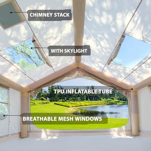 SENLEETO Inflatable Tents for Camping 6-8 Person, Luxury Inflatable Tent with Ac Port, Portable Easy Setup Inflatable Tent...