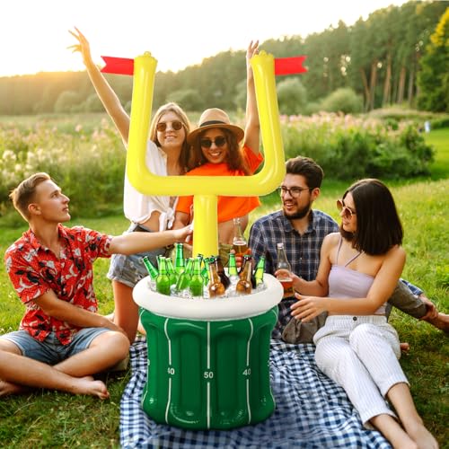 Bencailor 2 Pcs Inflatable Football Cooler for Parties Blow up Drink Rugby Cooler Party Decorations Football Party Supplie...