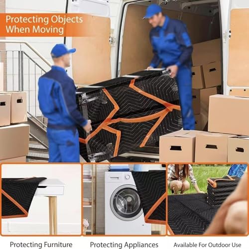 Large Moving Blankets 80 * 72in Heavy Duty Packing Blankets for Furniture Moving Shipping Wrapping Quilted Furniture Pads ...
