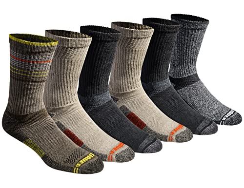 Eddie Bauer mens Dura Dri Moisture Control Crew Socks, 6 Or 12 Pairs