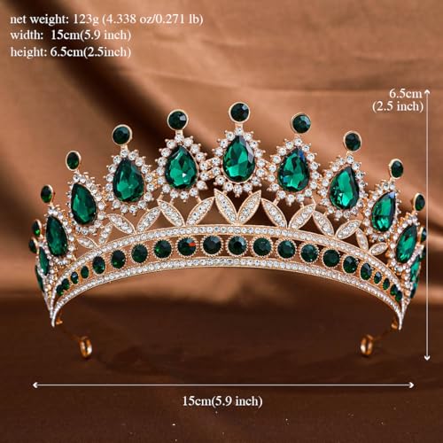 FORSEVEN Crystal Tiaras and Crowns for Women - Wedding and Birthday Party Princess Crown Hair Accessories - Bride Rhinesto...