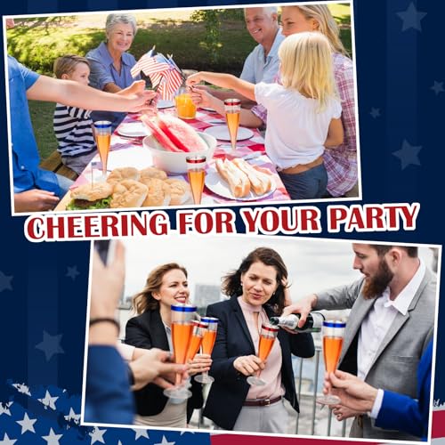 Jingmore 36 Pcs Plastic Champagne Flutes 4.5 oz Clear Toasting Glasses Cocktail Cup Wine Disposable Champagne Glass for Va...