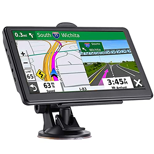 GPS Navigator for Car, Latest 2026 Map 7 inch Touch Screen Car GPS 256-16GB, Voice Turn Direction Guidance, Support Speed ...