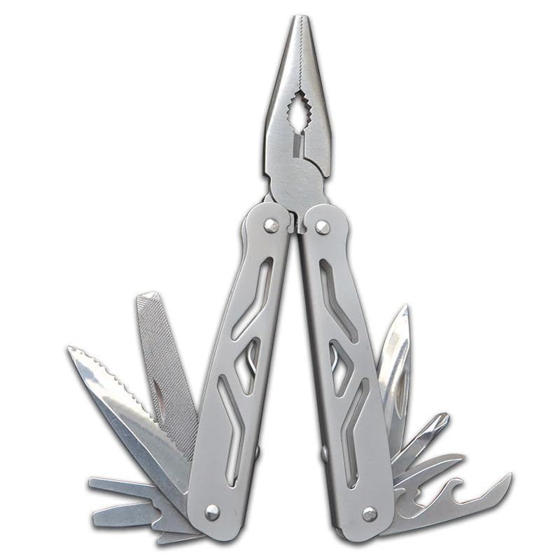 Multitool Pliers, 12-In-1 Premium Portable EDC Multitool, Professional Pliers Pocket Knife with Safety Locking, Multipurpo...