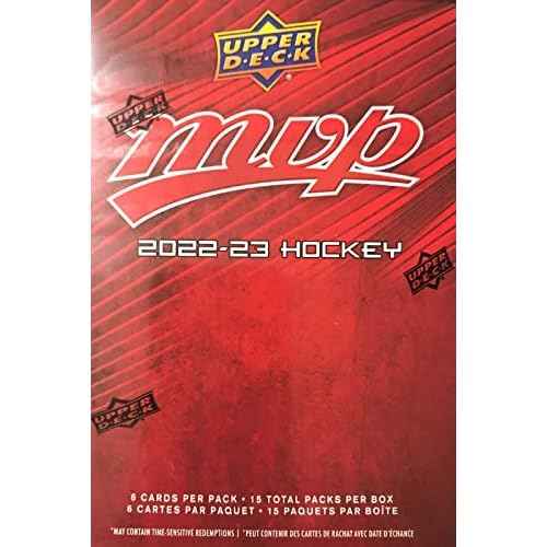 NHL Upper Deck 2022-23 MVP Hockey Trading Card BLASTER Box [15 Packs, Blaster-Exclusive Gold Script Parallels]
