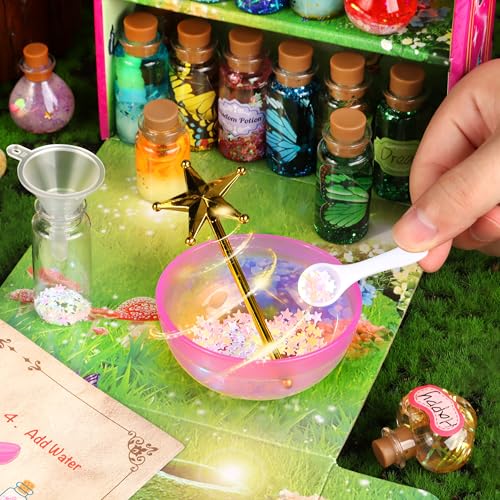 wookidel Fairy Magic Craft Kit for Kids with 20PCS Potion Bottles - Fairy Magical Potions Making Craft Kit - Gift for Chri...