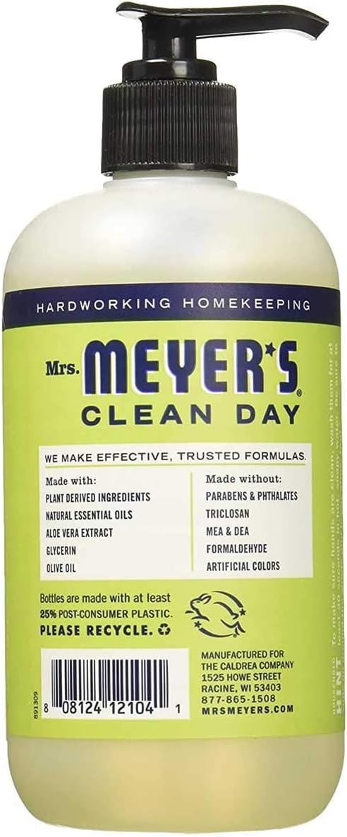 Mrs. MEYER'S CLEAN DAY Liquid Hand Soap Variety Pack 12.5 OZ Each, 3 Count (Lemon Verbena + Basil + Peony)