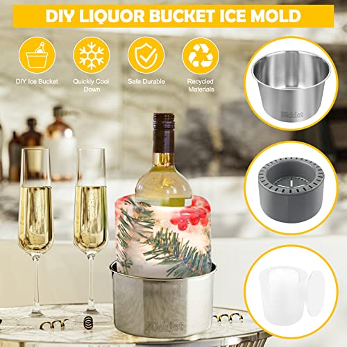 Ice Mold,Ice Bucket Mold, Ice Mold Wine Bottle Chiller,DIY Ice Bucket Mold for Wine Champagne and Cocktails,Ideal Gift for...