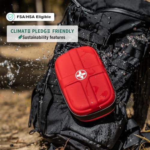 RHINO RESCUE EVA First Aid Kit, Small Waterproof Emergency Hiking First Aid Kit for Backpacking, Medical Kit for Travel, H...