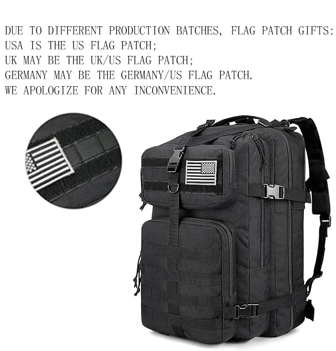 G4Free 50L Tactical Backpack 3 Day Assault Pack Outdoor Bug Out Bag Military Style for Trekking Camping Fishing Hiking