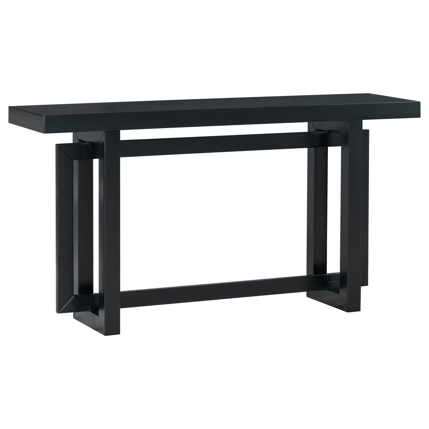 Sailret Solid Wood Console Table, 59.1 Inch, Extra Long Entryway, Table Sofa Table for Entryway, Hallway Living Room, Foyer, Contemporary Minimalist Style, Easy Assembly, Black