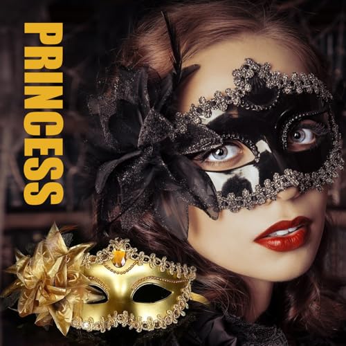 Masquerade Mask for Women Venetian Halloween Carnival Masks for Party Prom Ball (Black)