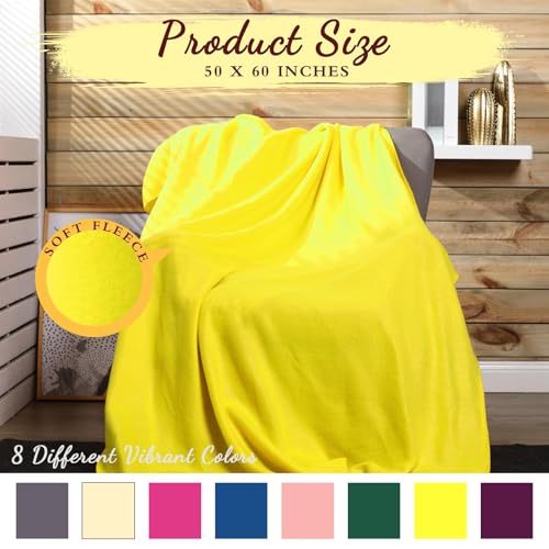 Kinlop Fleece Blanket Bulk 60 x 50 Inch Soft Lightweight Fleece Cozy Blanket Warm Throw Plush Pet Throw for Bed Couch Sofa...