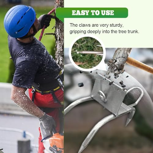 Outdoor Tree-Climbing Anti-Slip Cat Claw Shoes Set, 2025 Upgrade Tree Climbing Spikes, Portable Tree Climbings Gear for Tr...