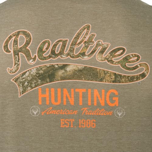 Realtree Mens Short Sleeve Graphic Performance Tee, Moisture Wicking Lightweight T-Shirt for Hunting and Outdoor Lifestyle
