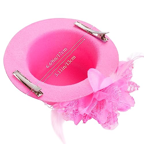 obmwang 5 Pieces Girls Tea Party Supplies Tea Party Gloves Hats Girls Kids Tea Party Necklace Fan for Girls Tea Party Costume