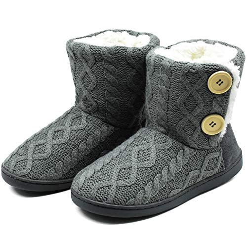 ONCAI Women's Slippers Comfort Knit Boots Winter Warm Outdoor Indoor Shoes