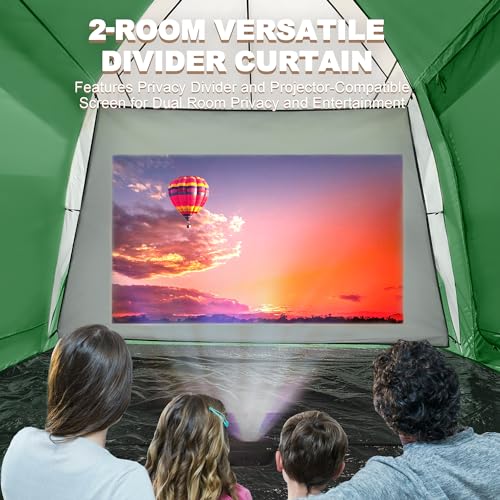 Tents for Camping, Waterproof 10 Person Family Tent with Double Layer & 4 Large Mesh Windows, Weather Resistant Easy Setup...