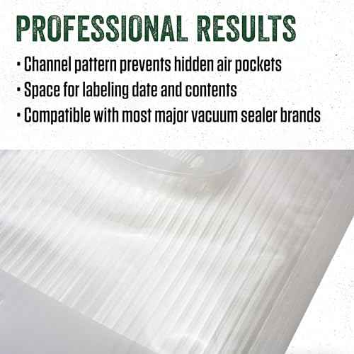 LEM Products MaxVac Quart Vacuum Sealer Bags, 8 x 12 Inches, Compatible with Major Vacuum Sealer Brands, 100 Count