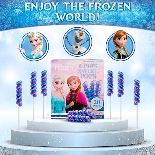 Frozen Lollipops Swirl 20pk- FrozenCandy For Frozen Party Favors & Elsa Birthday Party Decorations - Elsa And Anna Themed ...