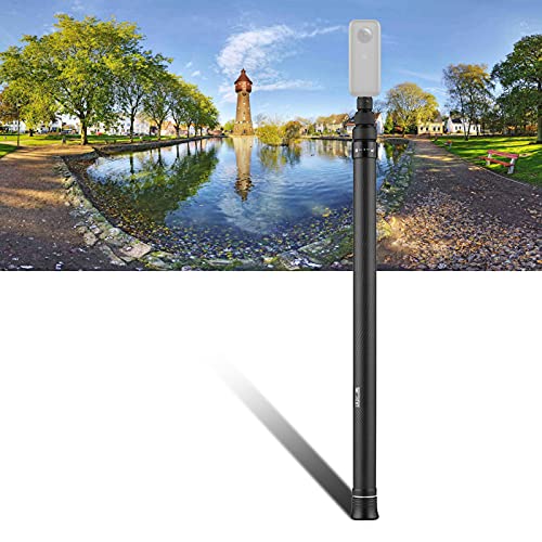 Andoer Adjustable Extension Pole, Carbon Fiber Selfie Stick 1.5m with 1/4" Screw for Insta360 One X/X2/R Panoramic Camera ...